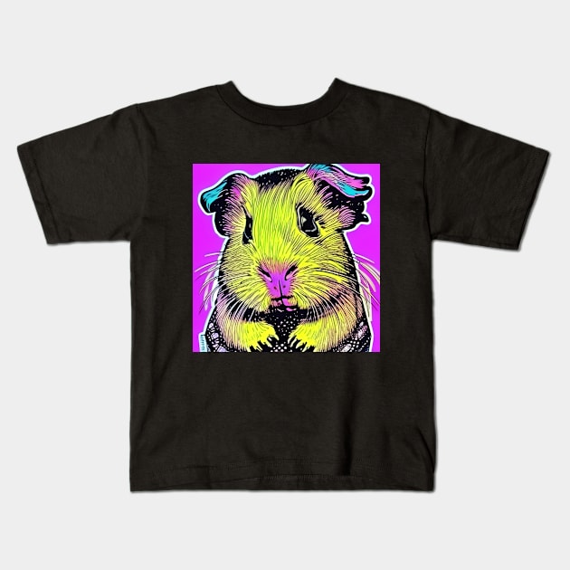 Guinea Pig Retro Style Kids T-Shirt by RetStuff